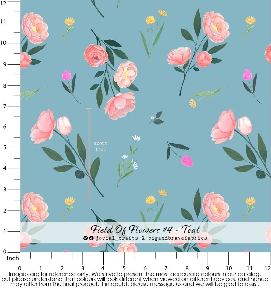 Field Of Flowers #4, Reg, Teal