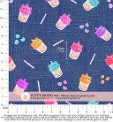 Linen Look Navy Jeans