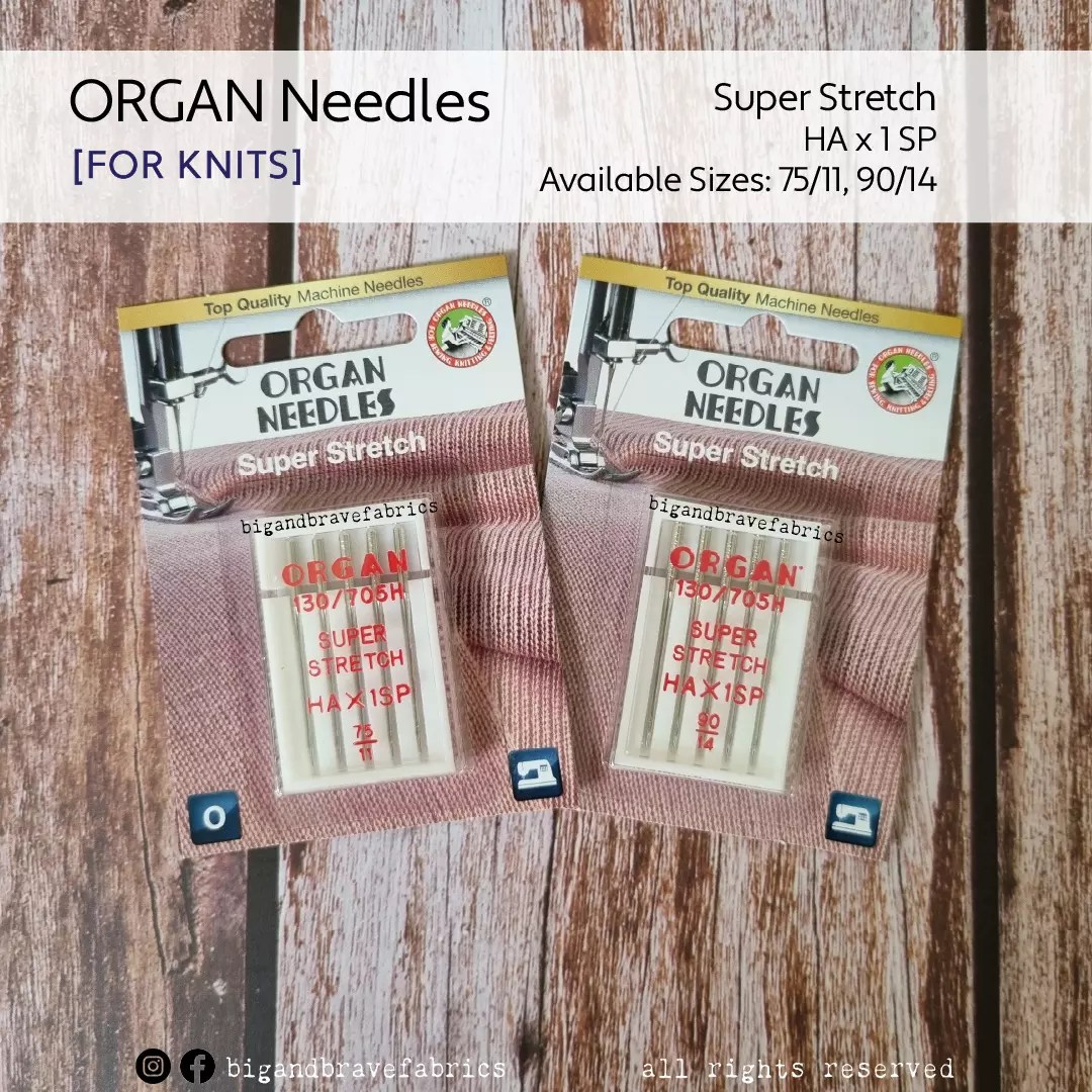 ORGAN Super Stretch Needles HA x 1 SP, sizes 11 & 14