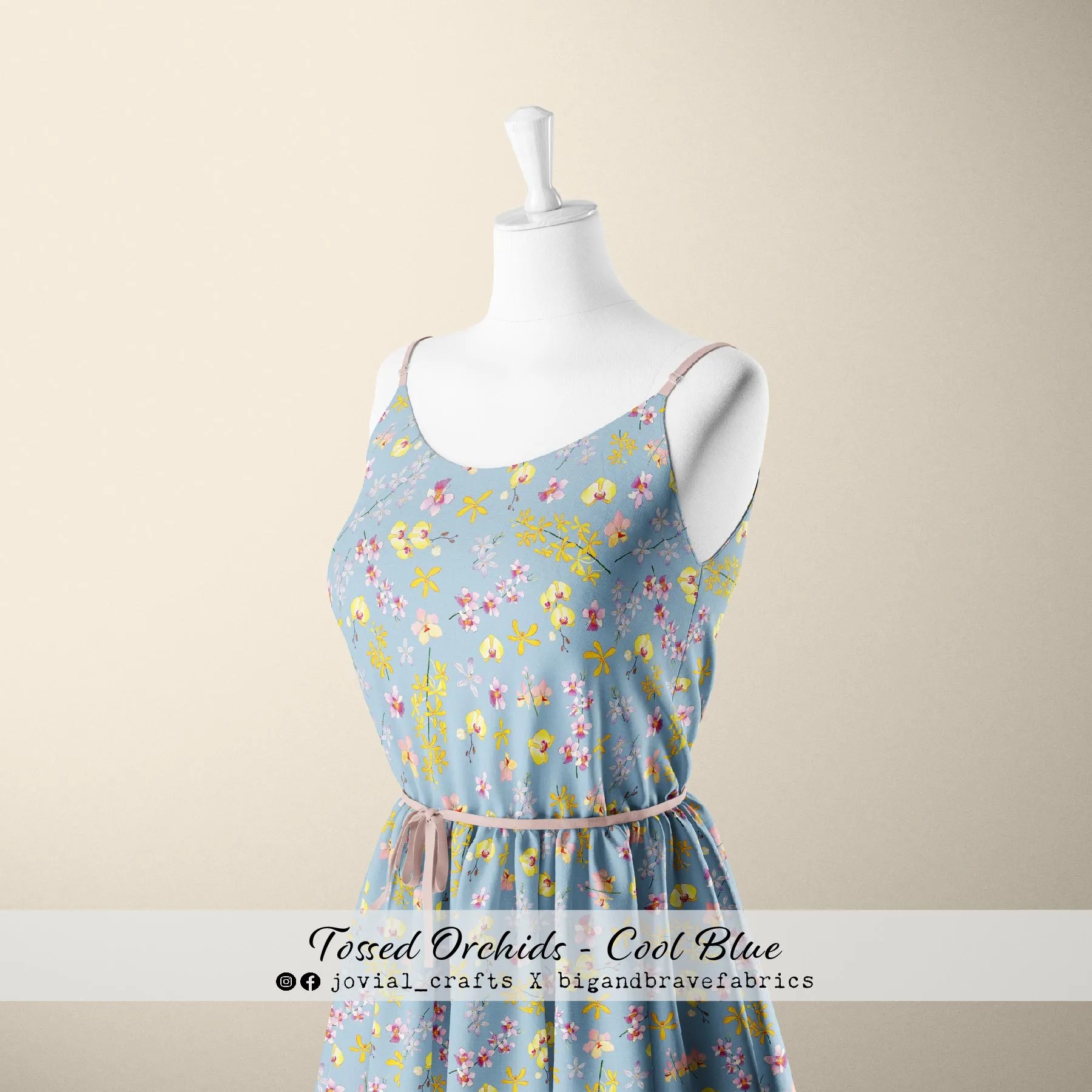 Tossed Orchids, Cool Blue