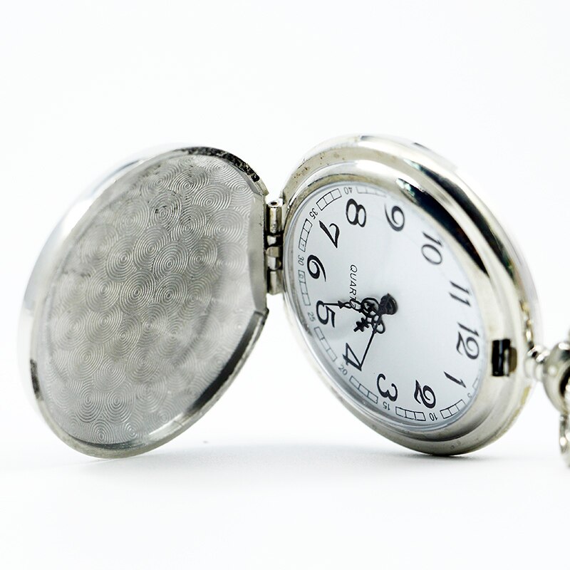 Fashion Flower Bird Pattern Quartz Pocket Watch Analog Pendant Necklace Mens Womens Watches Gift