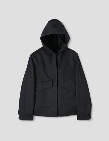 MHL. CROPPED HOODED JACKET HEAVY COTTON DRILL