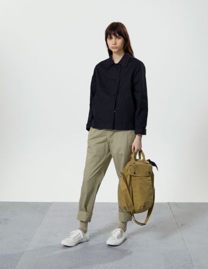 MHL. ASYMMETRIC SLANT POCKET JACKET WORKWEAR COTTON DRILL