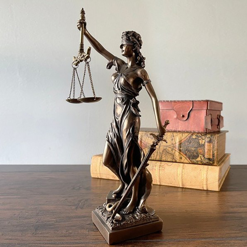 ⚖️Blind Lady Justice Themis Goddess Statue Decor⚔️