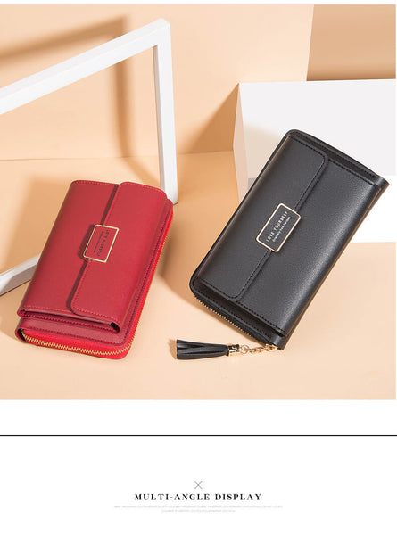 Crossbody Phone Bag Cell Phone Purse- Red& Black