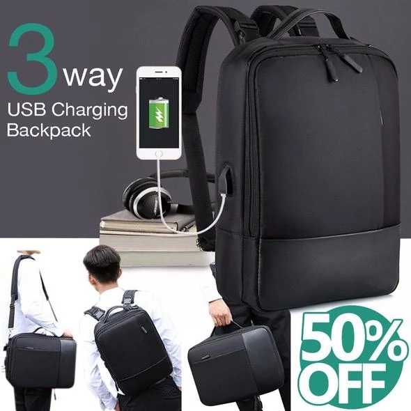 2022 New 3-in-1 Multi-function Anti-theft USB Backpack