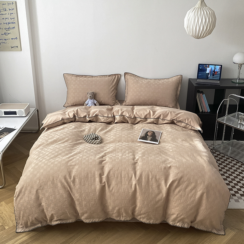Sleepymill® Scandinavian waffle style solid color cotton modern beddin