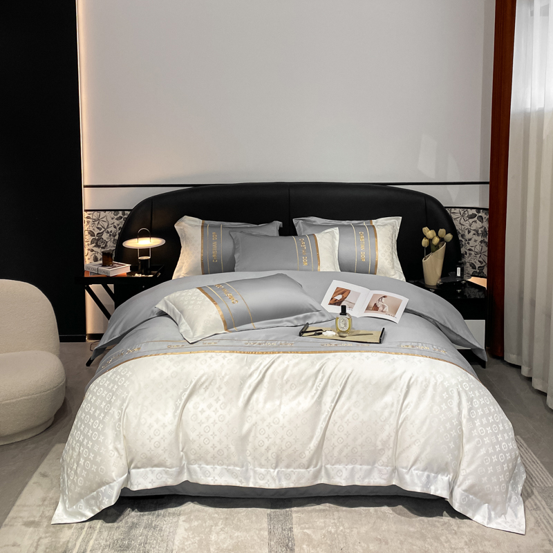 Luxury printed silk heavy and high shine bedding
