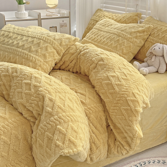 Sleepymill® Modern style soft fluffy taffeta bedding set