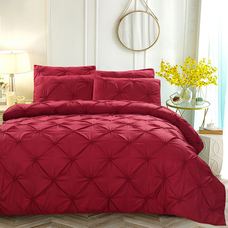 Sleepymill® Hand-made Pinch Pleat Design Bedding Set